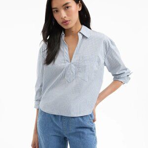 NWT: Super Versatile Veronica Beard Stretch Cotton Striped Shirt